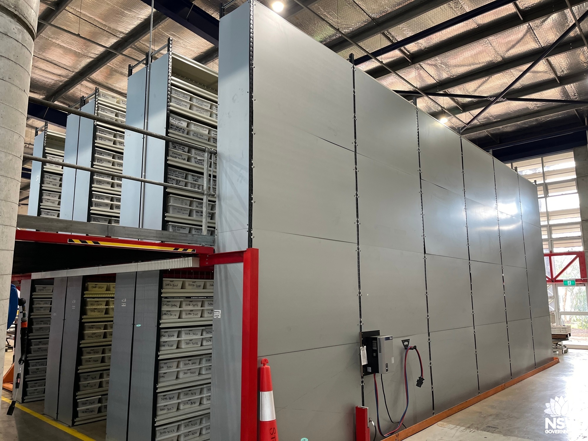 Macrofossil collection storage area.