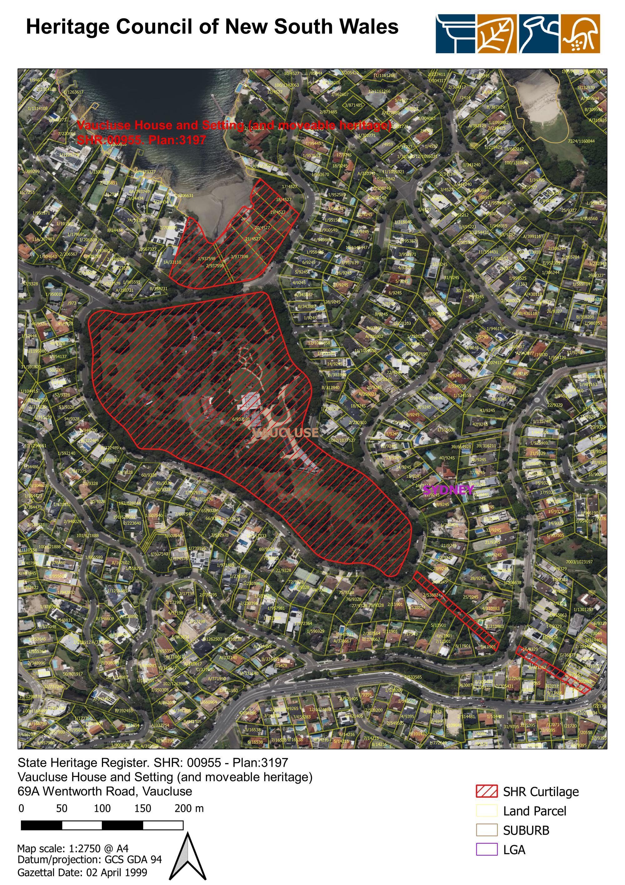 Curtilage map - SHR item no. 00955