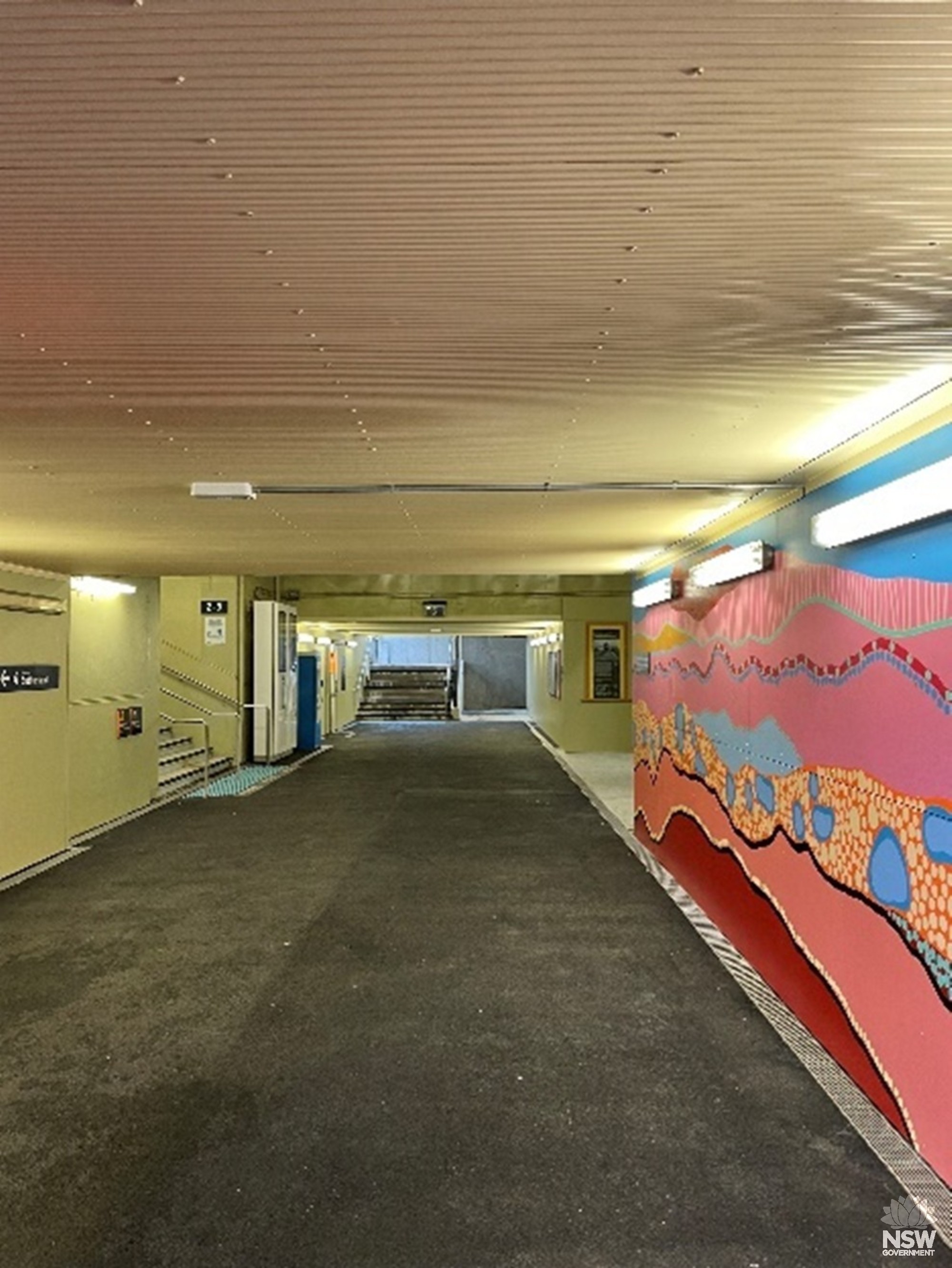 underpass with Layers mural
