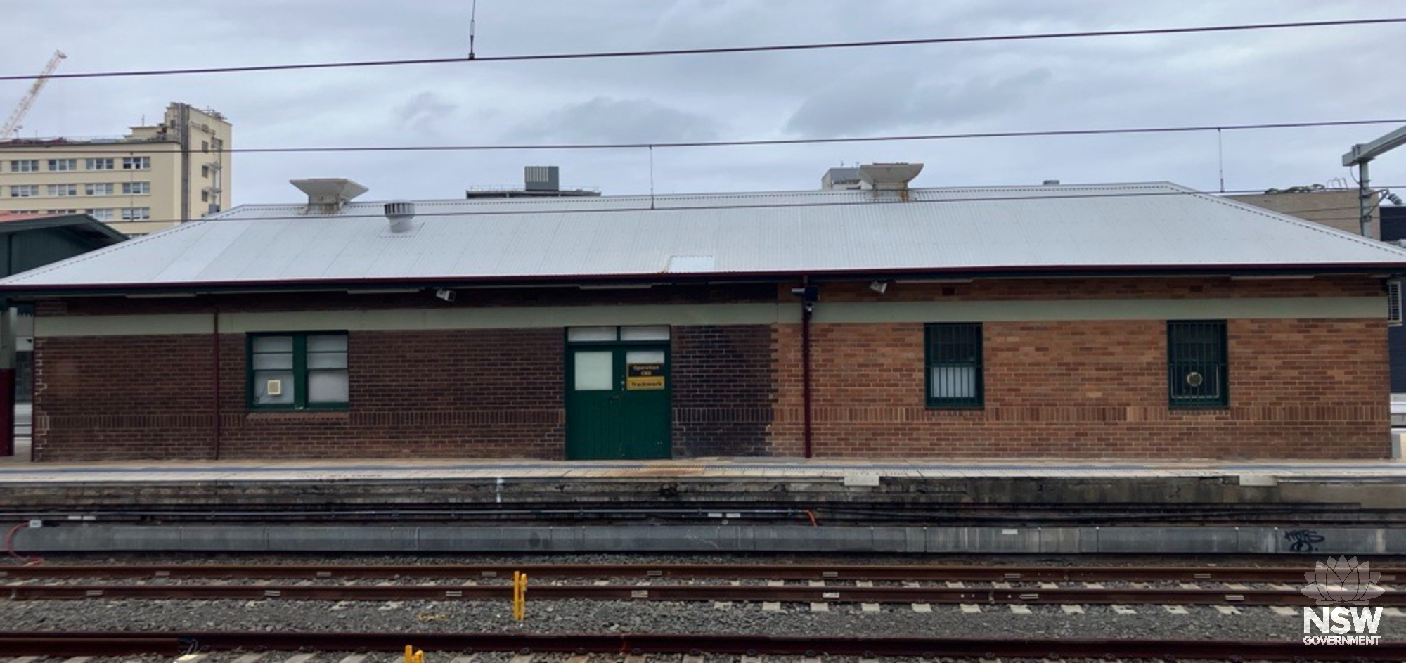 Central Railway Station and Sydney Terminal Group - Cleaners Building on Platform 10/11 after 2024 works west elevation