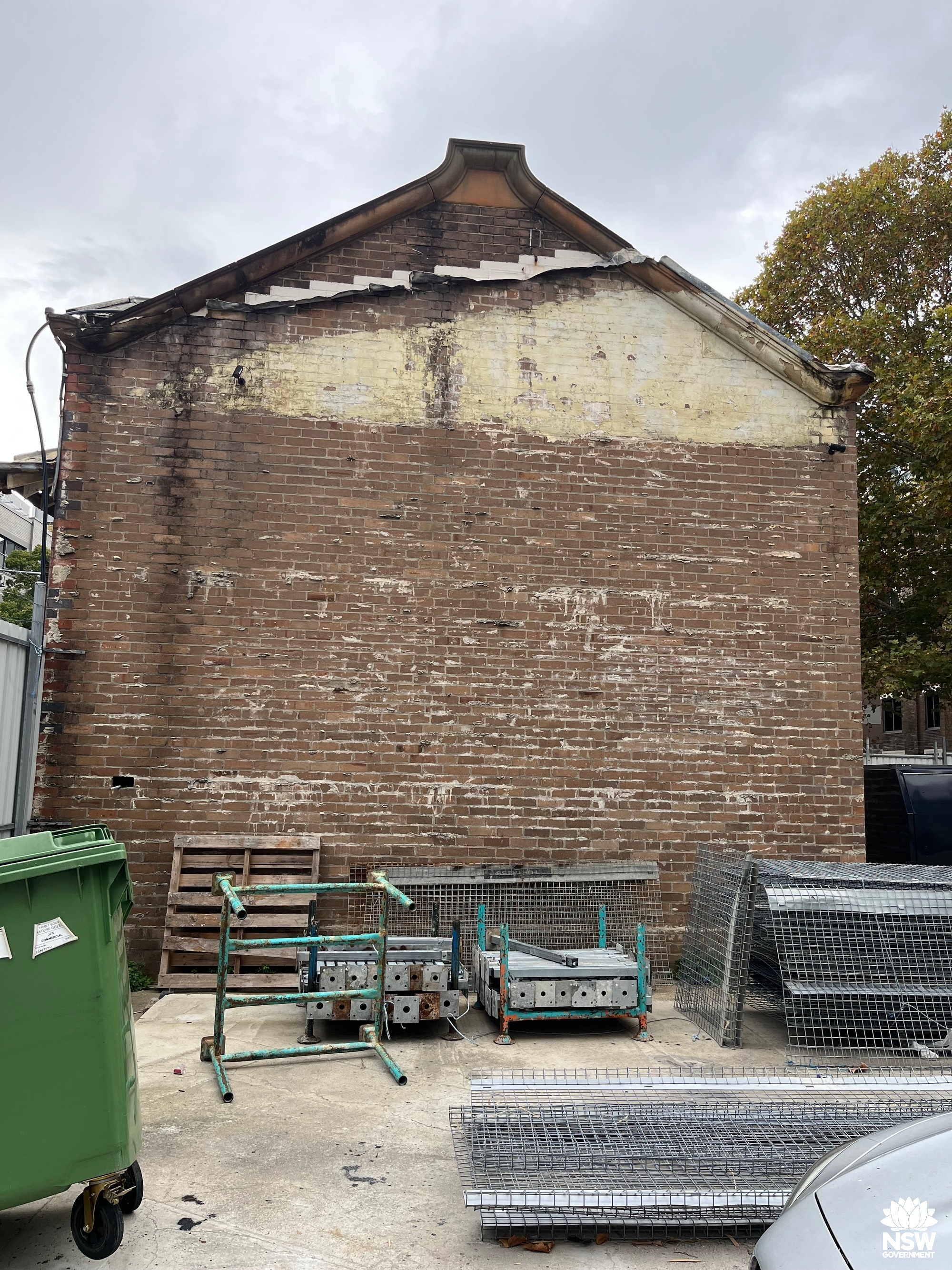 Western back wall from carpark 8 5 26