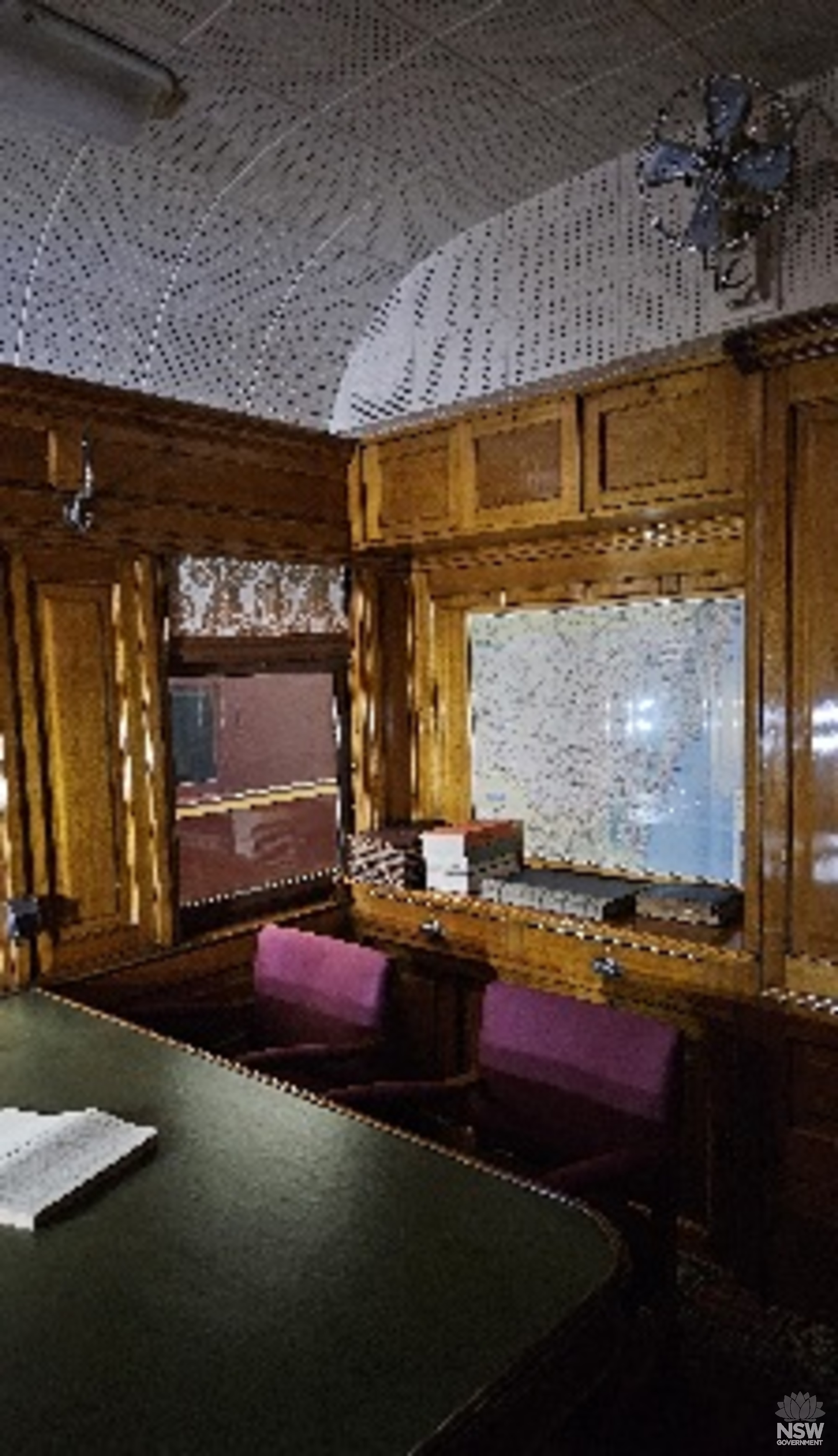 AAH19 Boardroom with desk and map