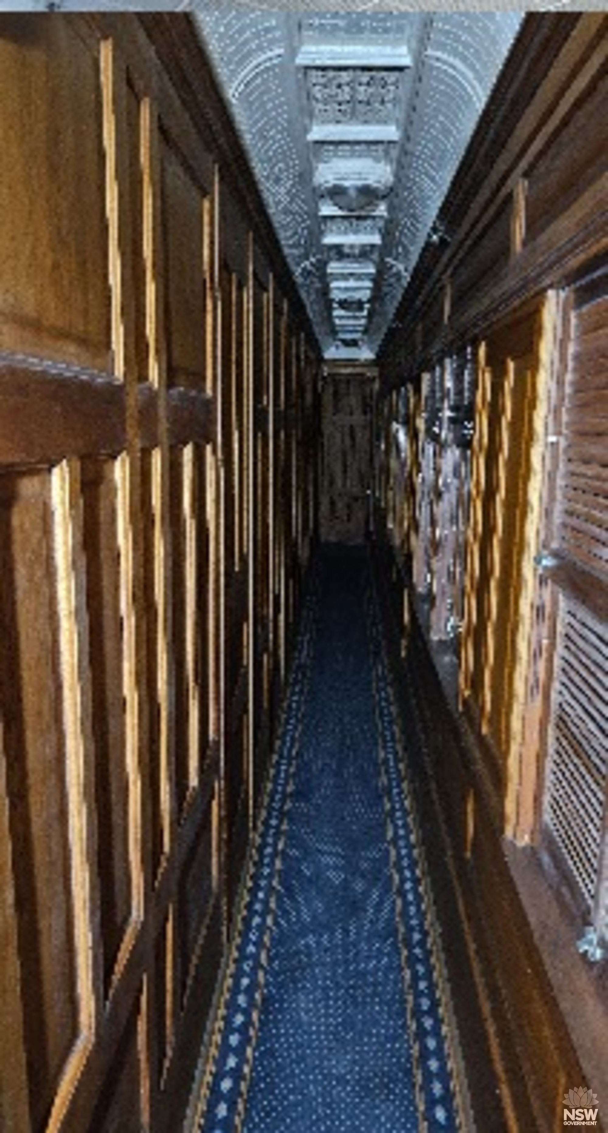 AAH 7 Corridor, with original ceiling detail