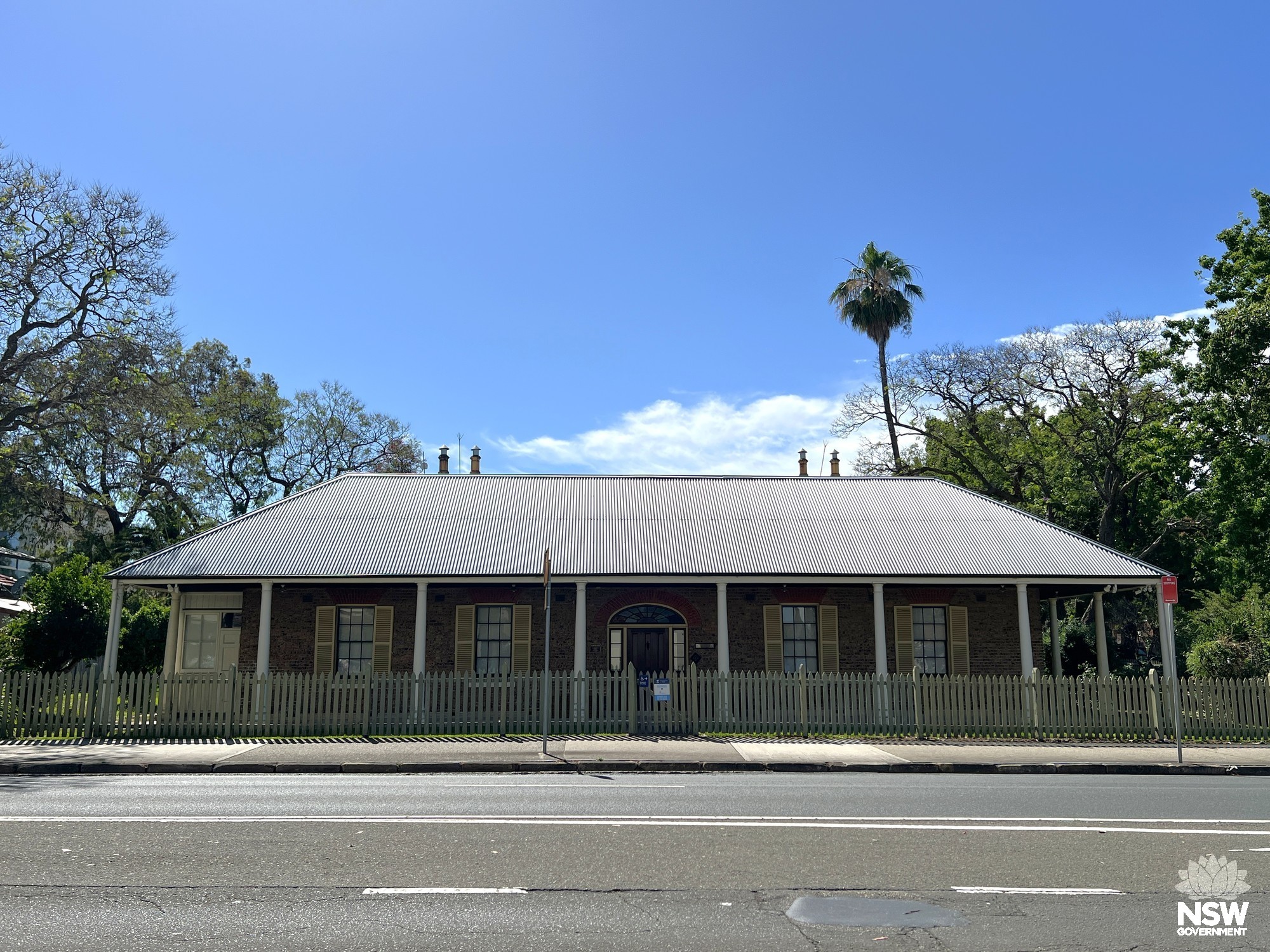 Roseneath Cottage, 40-42 O'Connell Street, Parramatta. West façade (front) facing street.