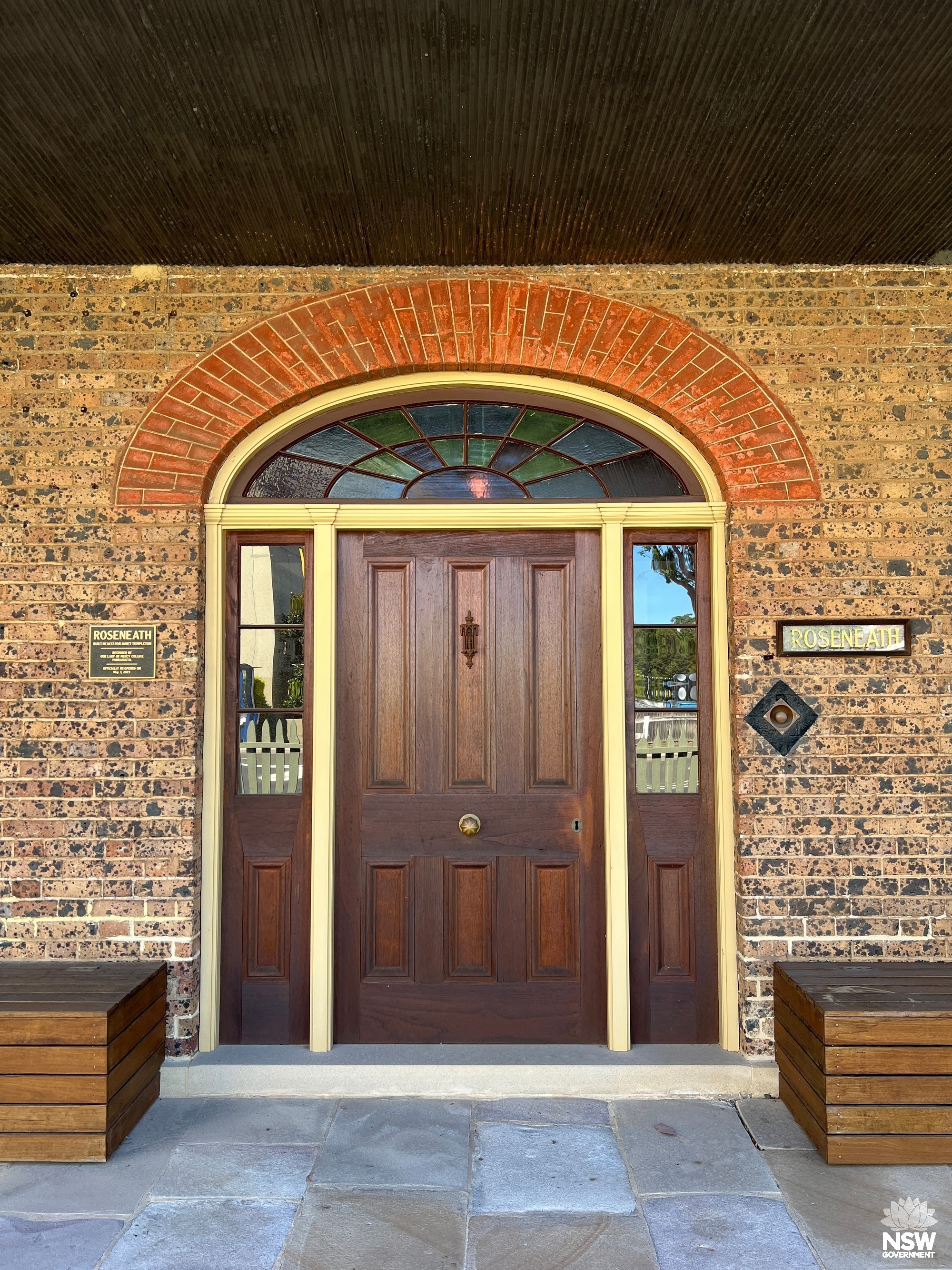 Roseneath Cottage, restored front door.
