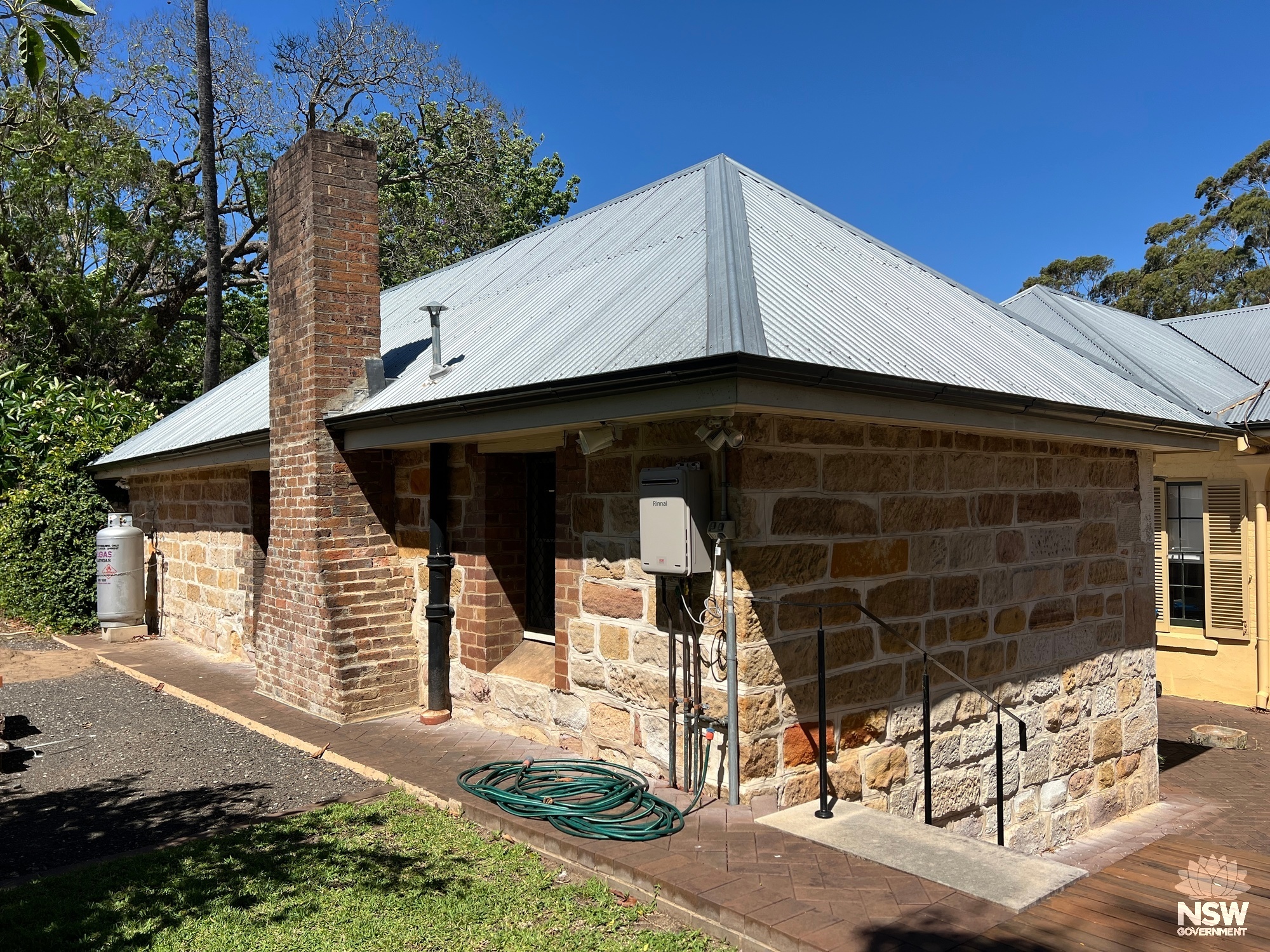 Roseneath Cottage, original sandstone kitchen wing.